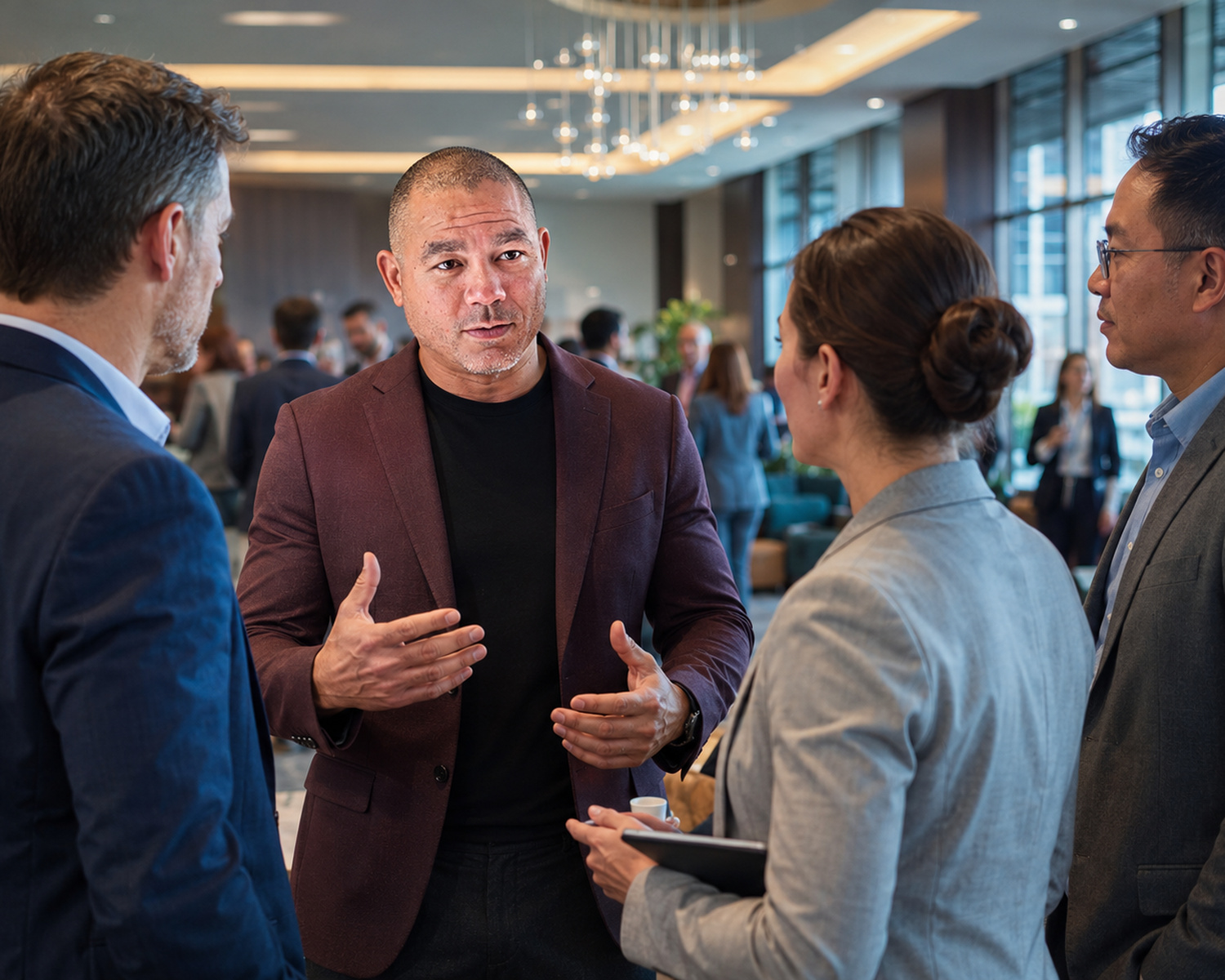 Devin Lockett networking across the BiomedRx ventures