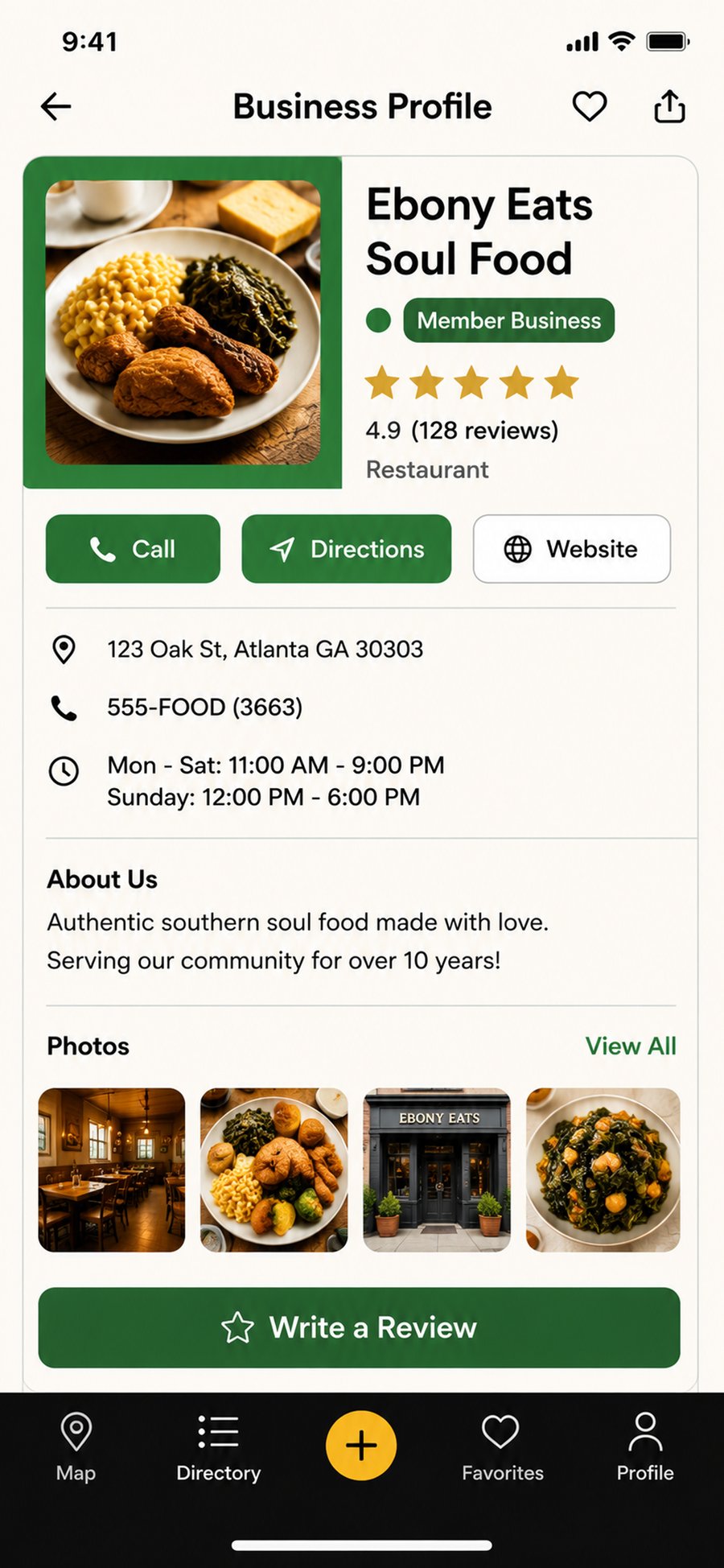 Black Dollar business profile page