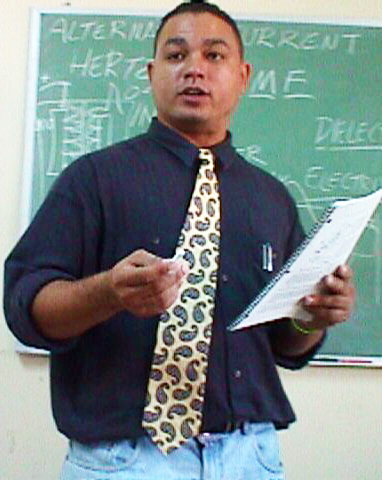 Devin Lockett teaching in the Bahamas in the early days of the BiomedRx Institute